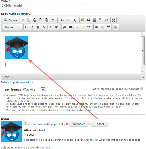 Press the “Insert” button ckeditor06.png
