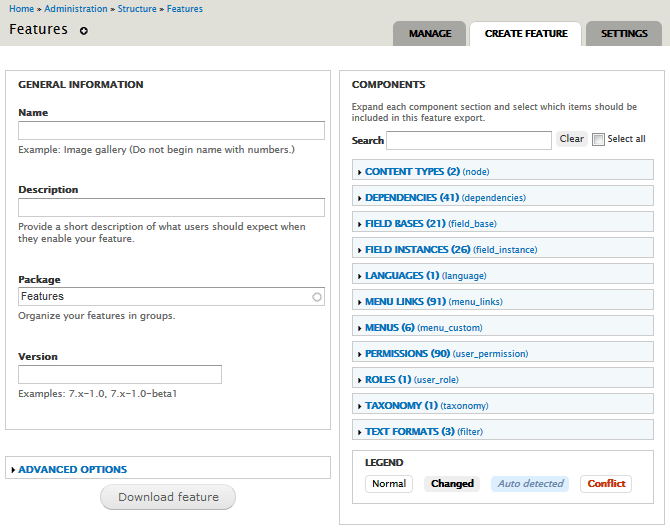 Create a feature. features01.png
