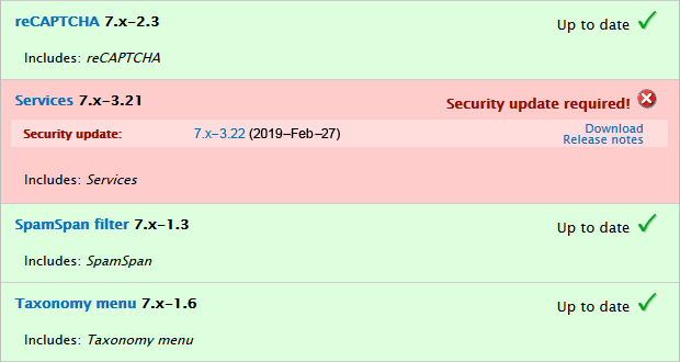 A red background indicates that an update is required. securityupdate.png